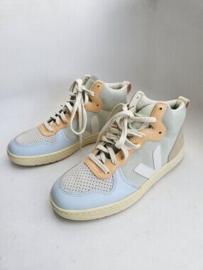 Veja V 15 Suede Jade With Multico High-Top Sneaker